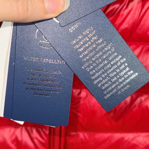 Polo Ralph Lauren Glossy Quilted Vest, red Medium $348 - Picture 9 of 15